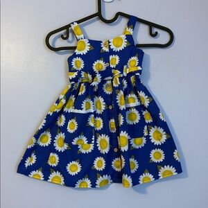 Blueberi Boulevard Blue Daisy Cotton Dress size 3T